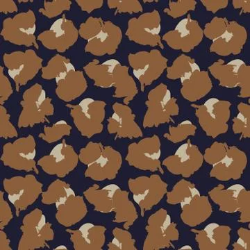 Brown Brush Strokes Seamless Pattern Background Stock Illustration
