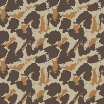 Brown Brush Strokes Seamless Pattern Background Stock Illustration