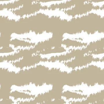 Brown Brush Strokes Seamless Pattern Background Stock Illustration
