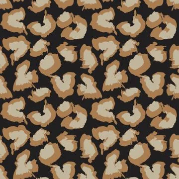 Brown Brush Strokes Seamless Pattern Background Stock Illustration
