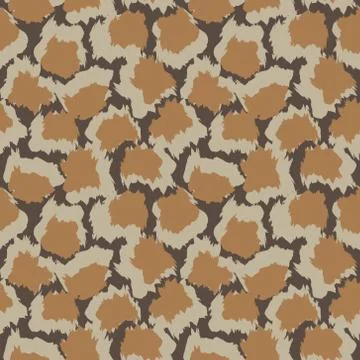 Brown Brush Strokes Seamless Pattern Background Stock Illustration