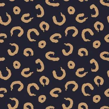 Brown Brush Strokes Seamless Pattern Background Stock Illustration