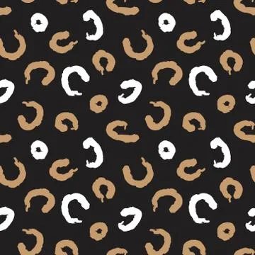 Brown Brush Strokes Seamless Pattern Background 스톡 일러스트