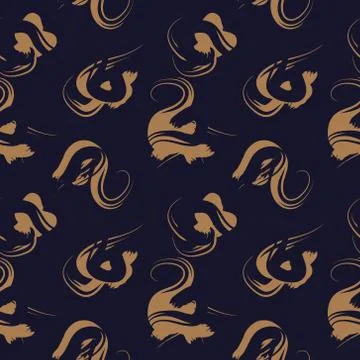 Brown Brush Strokes Seamless Pattern Background 스톡 일러스트