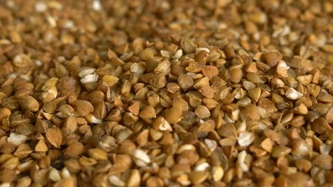 Brown buckwheat close-up. Stock Footage 103137997
