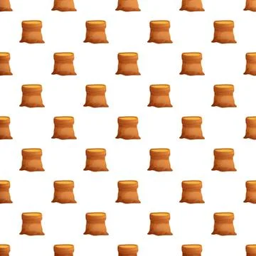 Brown burlap sacks repeating pattern illustration Stock Illustration