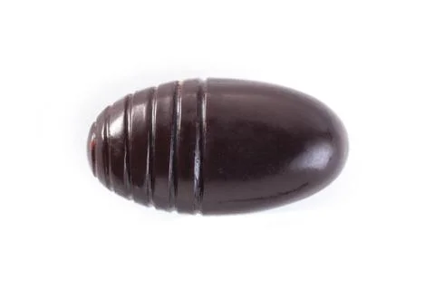 Brown button on a white background Stock Photos