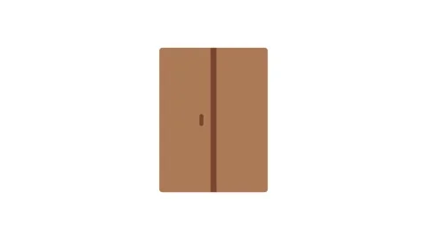 A brown cabinet featuring two doors, designed for storage and organization .. 库存影片 332984055