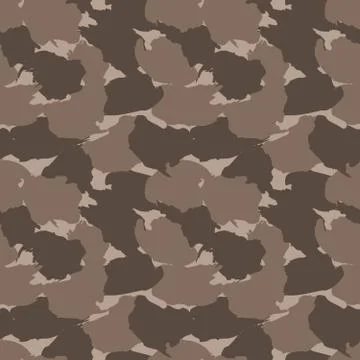 Brown Camouflage Abstract Seamless Pattern Background イラスト素材