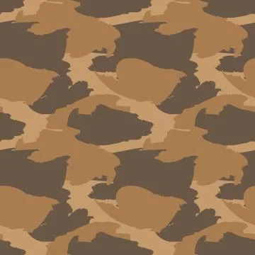 Brown Camouflage Abstract Seamless Pattern Background 스톡 일러스트