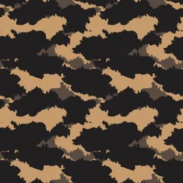 Brown Camouflage Abstract Seamless Pattern Background イラスト素材