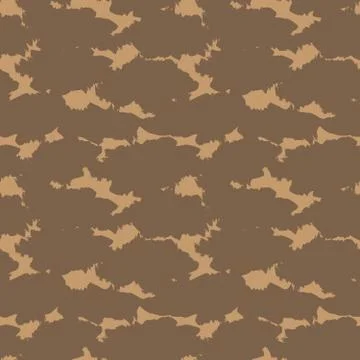 Brown Camouflage Abstract Seamless Pattern Background Stock Illustration