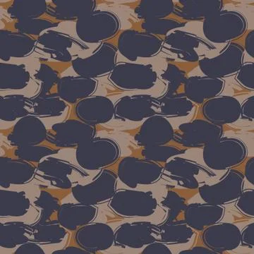 Brown Camouflage Abstract Seamless Pattern Background Stock Illustration