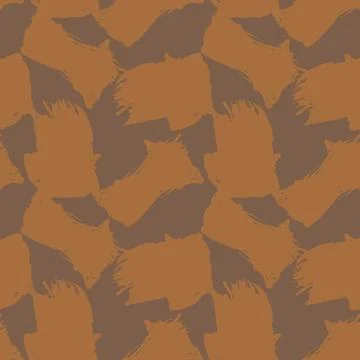 Brown Camouflage Abstract Seamless Pattern Background イラスト素材