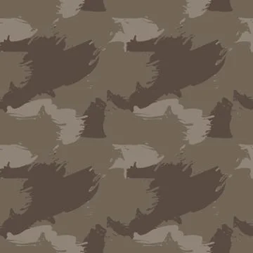 Brown Camouflage Abstract Seamless Pattern Background Stock Illustration
