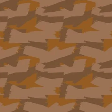 Brown Camouflage Abstract Seamless Pattern Background Stock Illustration