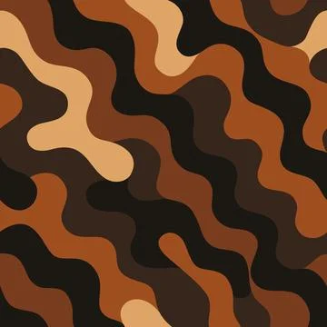 Brown camouflage pattern. Vector Hunter Camouflage, Hunting Camo Stock Illustration