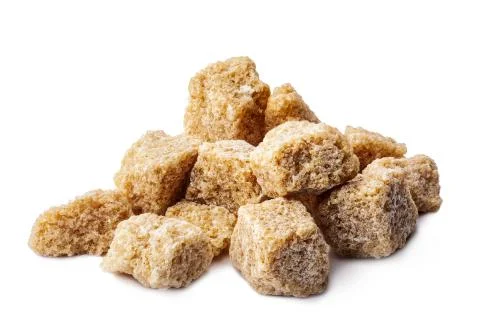 Brown cane sugar Stock Photos