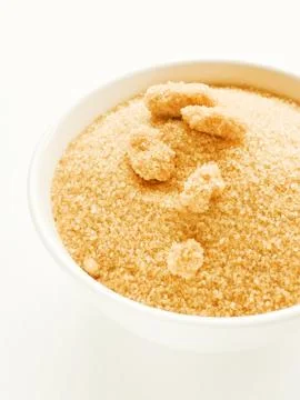 Brown cane sugar Stock Photos