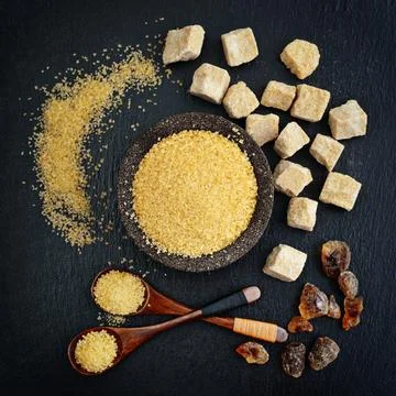 Brown cane sugar Foto stock