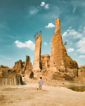 Brown Canyon, Semarang, Central Java, Indonesia Stock Photos
