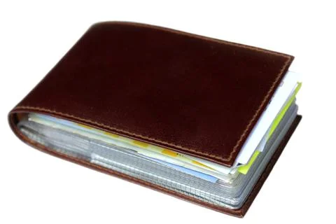 Brown card holder Stock Photos