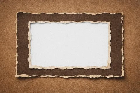 Brown cardboard background with white space. Stock Illustration