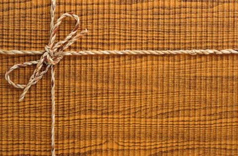 Brown cardboard box with string Stock Photos