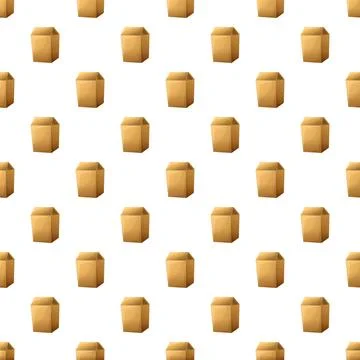 Brown cardboard boxes seamless pattern delivery concept Stock Illustration