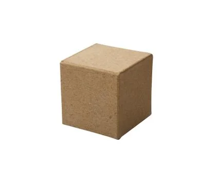 Brown Cardboard Cube Stock Photos