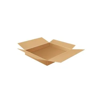 Brown cardboard package, empty shipping square box Stock Illustration