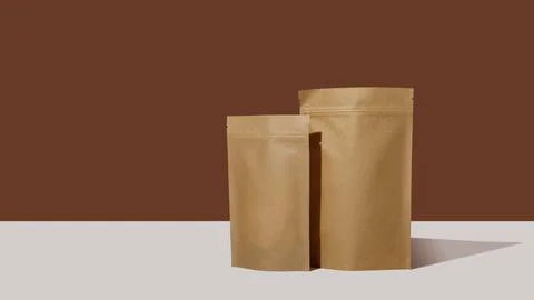 Brown cardboard packaging for tea. Stock Photos