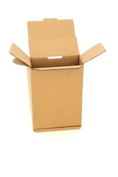Brown Cardboard Rectangular Shape Box Stock Photos