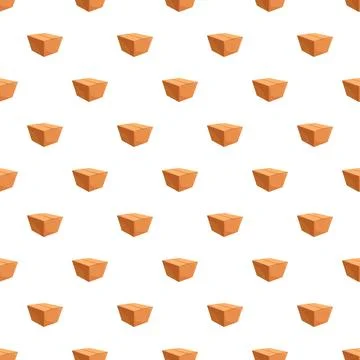 Brown cardboard shipping boxes seamless pattern background Stockillustratie