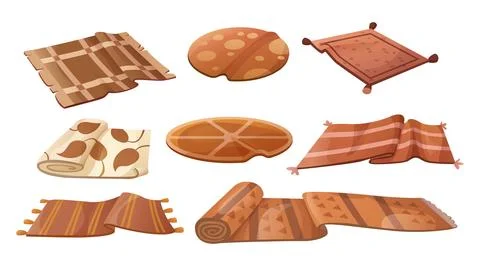 Brown carpet of different shape and size Ilustración de archivo