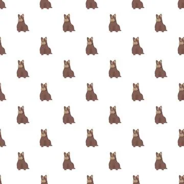 Brown cartoon dog pattern for cute wallpaper background Stock Illustration