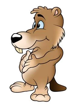 Brown Castor Stock Illustration