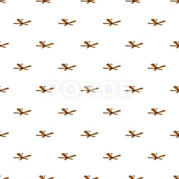 Brown ceiling fan icons creating seamless pattern background Stock Illustration