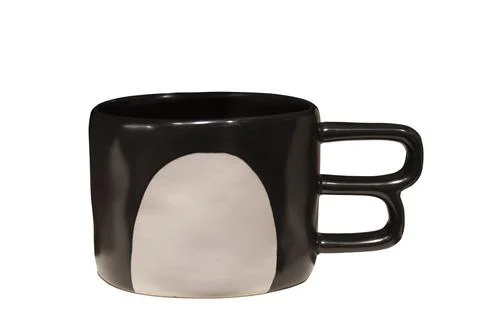Brown ceramic mug Foto stock