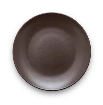 Brown ceramic plate Stock Photos