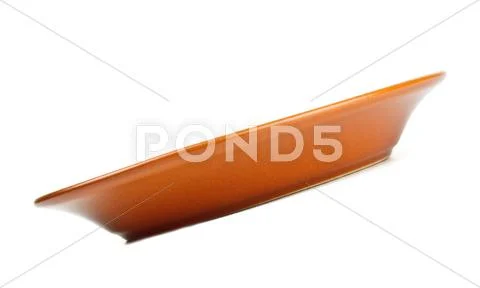Brown ceramic saucer Stock Photos