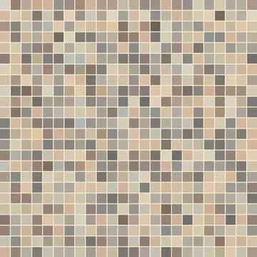 Brown ceramic tile mosaic Stock Illustration