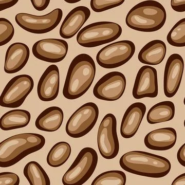 Brown chaotic spots, seamless pattern. Illustrazione stock