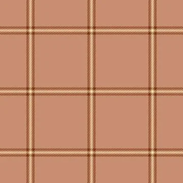 Brown checkered vector textured seamless pattern. Plaid seamless pattern. Che Stock Illustration