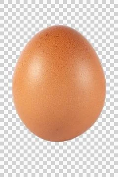 Brown Chicken Egg Isolated on Transparent Background Foto stock
