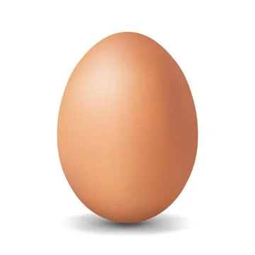 Brown chicken egg Realistic and volumetric egg for easter 스톡 일러스트