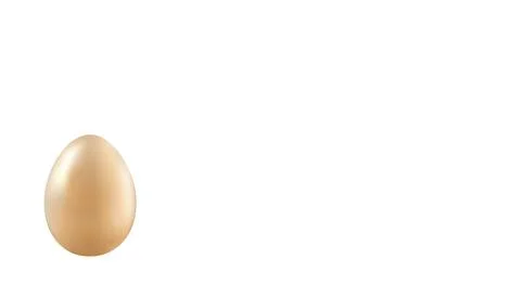 Brown chicken egg on white background. Copy space. Stock Photos