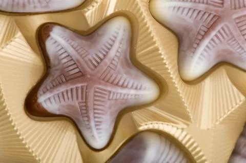 Brown chocolate candy close up Stock Photos