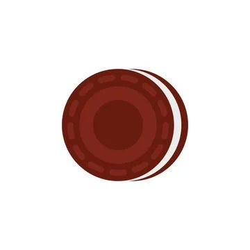 Brown chocolate candy round. Vector Stock Illustration