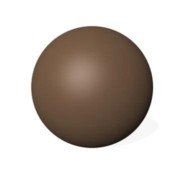 Brown chocolate sphere - 3D render Stock Illustration